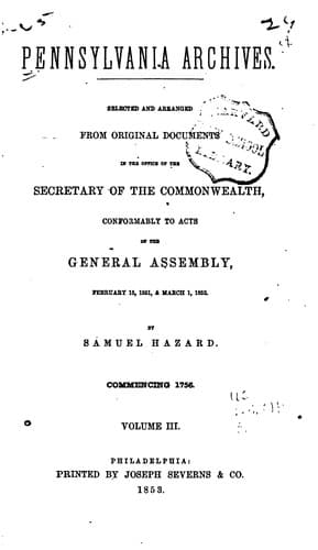 Tapa de Pennsylvania Archives