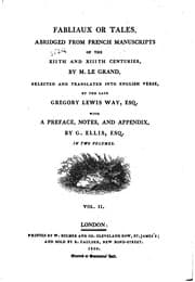Tapa de Fabliaux Or Tales: Abridged from French Manuscripts of the XIIth and XIIIth Centuries