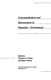 Tapa de Conceptualization and measurement of organism-environment interaction