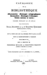 Tapa de Catalogue de la bibliothèque (manuscrits, ouvrages xylographiques, incunables, ouvrages d ...