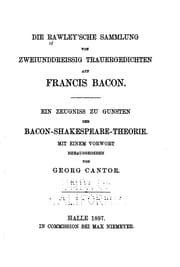 Tapa de Die Rawley'sche sammlung von zweiunddreissing trauergedichten auf Francis Bacon