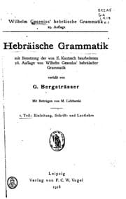 Tapa de Hebräische Grammatik: Mit Benutzung der von E. Kautzsch bearb. 28. Aufl. Von ...