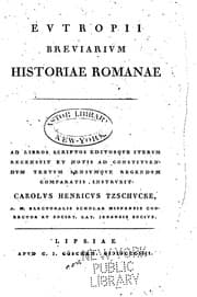 Tapa de Eutropii Breviarium historiae Romanae: Ad libros scriptos editosque iterum ...