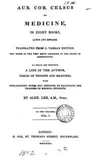 Tapa de Aur. Cor. Celsus on medicine