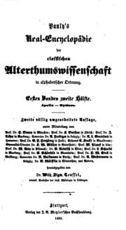 Tapa de Real-encyclopädie der classischen Alterthumswissenschaft...: in ...