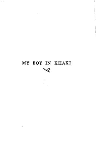 Tapa de My boy in khaki