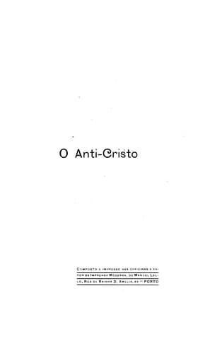 Tapa de O Anti-Cristo