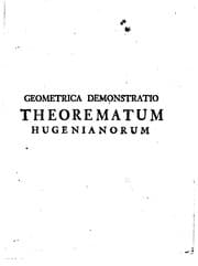 Tapa de Geometrica demonstratio theorematum Hugenianorum circa logisticam, seu ...