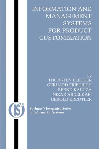 Tapa de Information and management systems for product customization