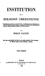 Tapa de Institution de la religion chrestienne
