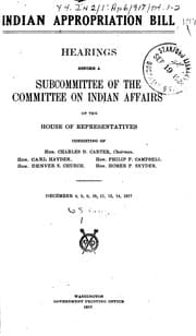 Tapa de Indian Appropriation Bill