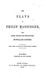 Tapa de The Plays of Philip Massinger