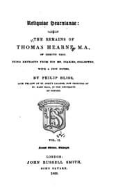 Tapa de Reliquiae Hearnianae