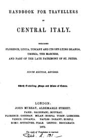 Tapa de Handbook for travellers in central Italy [by O. Blewitt].