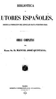 Tapa de Obras completas del excmo. sr. d. Manuel de Quintana