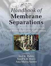 Tapa de Handbook of membrane separations