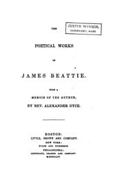 Tapa de The poetical works of James Beattie