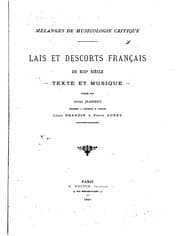 Tapa de Lais et descorts français du 13e siècle