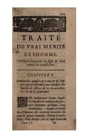 Tapa de Traité du vrai merite de l'homme, considere' dans tous les ages & dans toutes les conditions ...