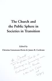 Tapa de The church and the public sphere in societies in transition