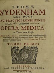 Tapa de Thomae Sydenham med. doct. ac practici Londinensis ... Opera medica