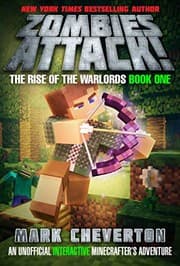 Tapa de Zombies Attack!: The Rise of the Warlords Book One: An Unofficial Interactive Minecrafter's Adventure