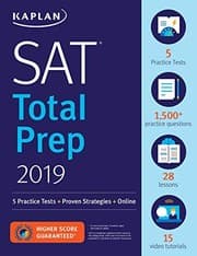 Tapa de SAT Total Prep 2019: 5 Practice Tests + Proven Strategies + Online (Kaplan Test Prep)