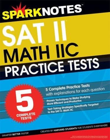 Tapa de 5 Practice Tests for the SAT II Math IIC (SparkNotes Test Prep) (SparkNotes Test Prep)