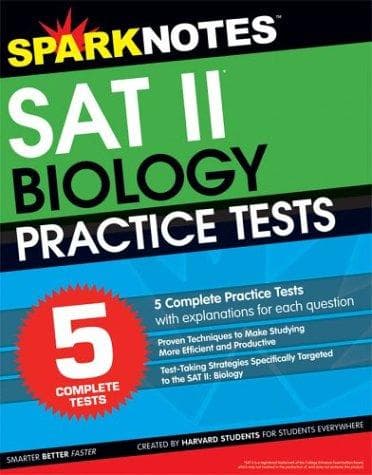 Tapa de 5 Practice Tests for the SAT II Biology (SparkNotes Test Prep) (SparkNotes Test Prep)