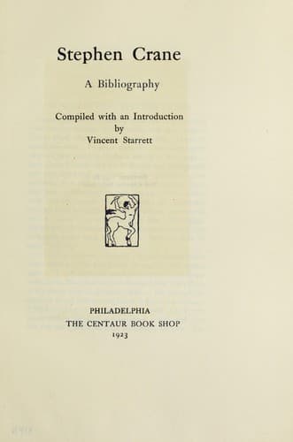 Tapa de Stephen Crane