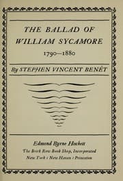 Tapa de The ballad of William Sycamore 1790-1880