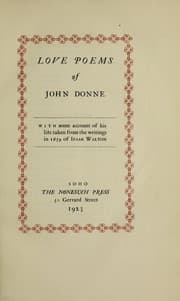 Tapa de Love poems of John Donne