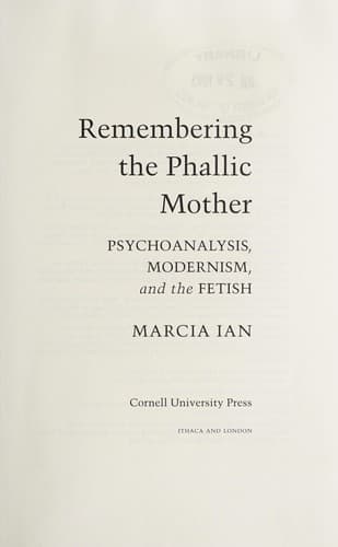 Tapa de Remembering the phallic mother