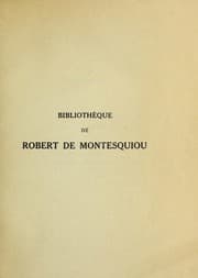 Tapa de Robert de Montesquiou bibliothèque