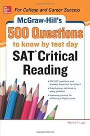 Tapa de McGraw-Hill’s 500 SAT Critical Reading Questions to Know by Test Day (Mcgraw Hill's 500 Questions to Know by Test Day)