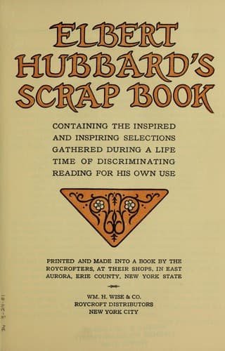 Tapa de Elbert Hubbard's scrap book