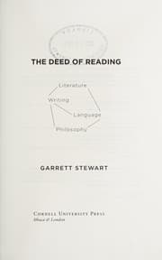 Tapa de The deed of reading