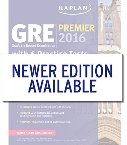 Tapa de Kaplan Gre Premier 2016: With 6 Practice Tests