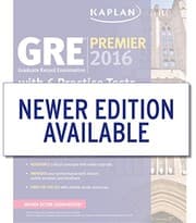 Tapa de Kaplan Gre Premier 2016: With 6 Practice Tests