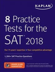 Tapa de 8 Practice Tests for the SAT 2018: 1,200+ SAT Practice Questions (Kaplan Test Prep)