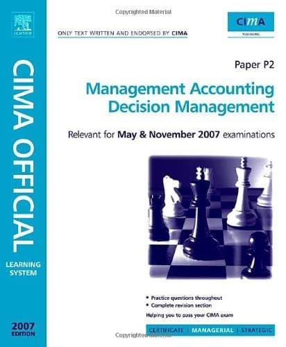 Tapa de CIMA Learning System 2007 Management Accounting Decision Management