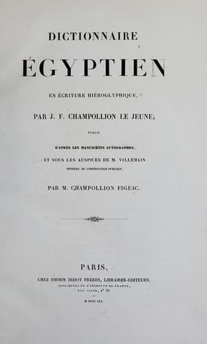 Tapa de Dictionnaire égyptien