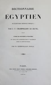 Tapa de Dictionnaire égyptien