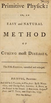Tapa de Primitive physick: or, an easy and natural method of curing most diseases
