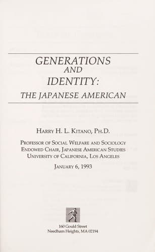 Tapa de Generations and identity