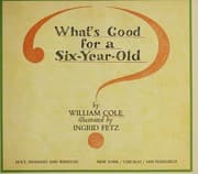 Tapa de What's good for a six-year-old