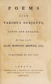Tapa de Poems upon various subjects, Latin and English