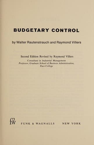 Tapa de Budgetary control