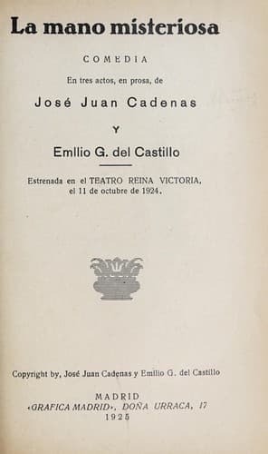 Tapa de La mano misteriosa