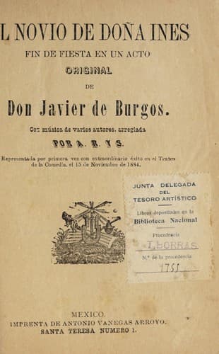 Tapa de El novio de doña Ines